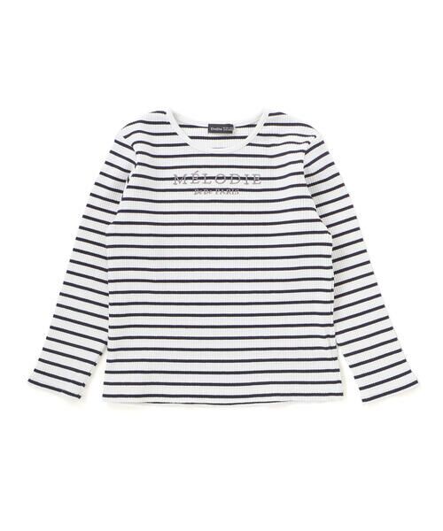 BeBe / べべ Tシャツ | ラメジョーゼットシャーリングキャミ+リブボーダー長袖Tシャツセット(90~160cm) | 詳細3