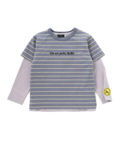 BeBe / べべ Tシャツ | ボーダー半袖Tシャツ+長袖Tシャツセット(90~160cm)