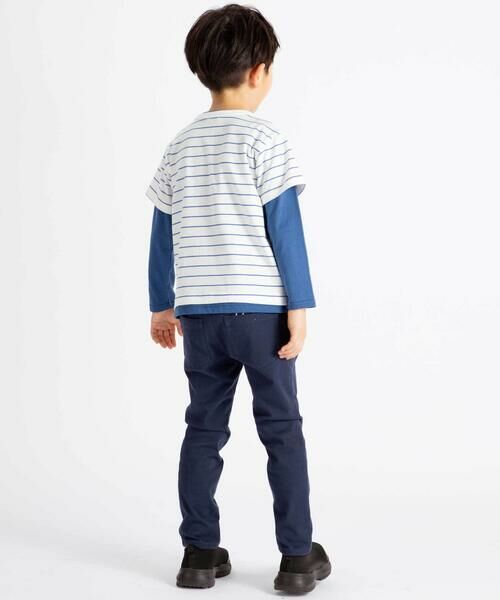 BeBe / べべ Tシャツ | ボーダー半袖Tシャツ+長袖Tシャツセット(90~160cm) | 詳細2