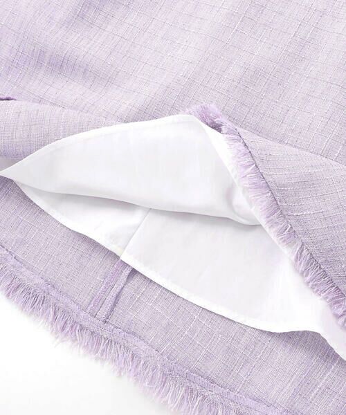 BeBe / べべ ミニ丈・ひざ丈ワンピース | 【お揃い】ツイード調Vネックフリンジジャンパースカート(90~140cm) | 詳細11