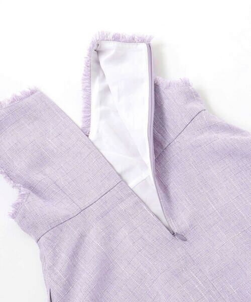 BeBe / べべ ミニ丈・ひざ丈ワンピース | 【お揃い】ツイード調Vネックフリンジジャンパースカート(90~140cm) | 詳細12