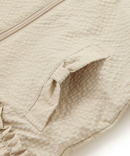 BeBe / べべ ブルゾン | 【撥水加工】サッカーチェックフード付きペプラムブルゾン(90~150cm) | 詳細8