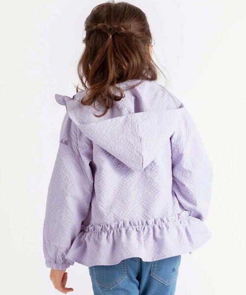 BeBe / べべ ブルゾン | 【撥水加工】サッカーチェックフード付きペプラムブルゾン(90~150cm) | 詳細17