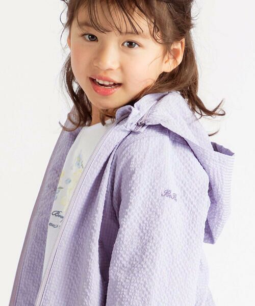BeBe / べべ ブルゾン | 【撥水加工】サッカーチェックフード付きペプラムブルゾン(90~150cm) | 詳細18