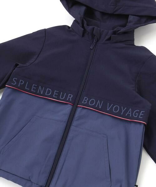 BeBe / べべ ブルゾン | 【撥水加工】リップストップフード付きバイカラーロゴブルゾン(90~150cm) | 詳細11