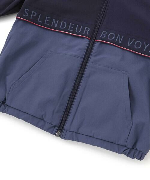 BeBe / べべ ブルゾン | 【撥水加工】リップストップフード付きバイカラーロゴブルゾン(90~150cm) | 詳細14