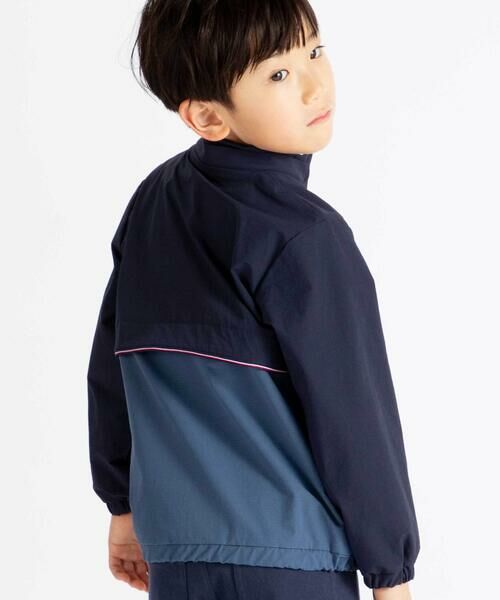 BeBe / べべ ブルゾン | 【撥水加工】リップストップフード付きバイカラーロゴブルゾン(90~150cm) | 詳細5