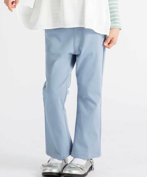 BeBe / べべ チノ・ワークパンツ | ストレッチツイルリボン刺しゅうフレアロングパンツ(90~160cm) | 詳細2