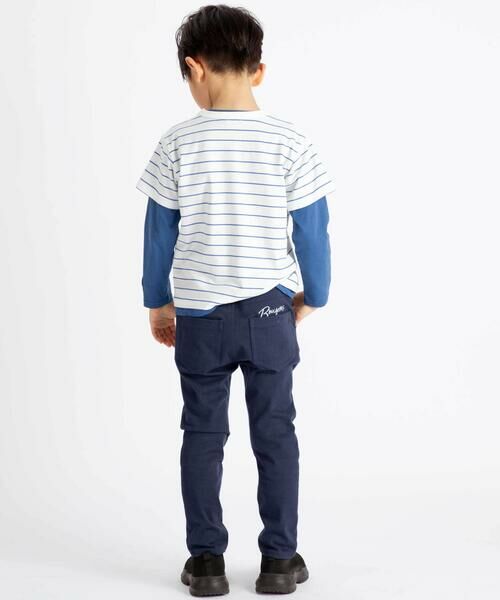 BeBe / べべ チノ・ワークパンツ | ストレッチツイルロゴ刺しゅうストレートロングパンツ(90~160cm) | 詳細4