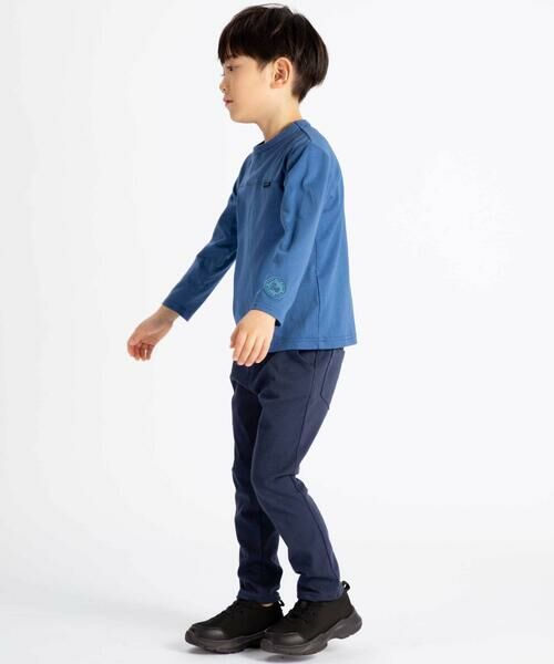 BeBe / べべ チノ・ワークパンツ | ストレッチツイルロゴ刺しゅうストレートロングパンツ(90~160cm) | 詳細5