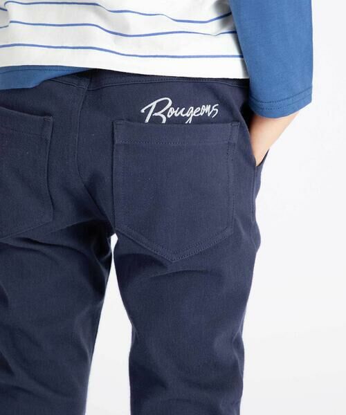 BeBe / べべ チノ・ワークパンツ | ストレッチツイルロゴ刺しゅうストレートロングパンツ(90~160cm) | 詳細7