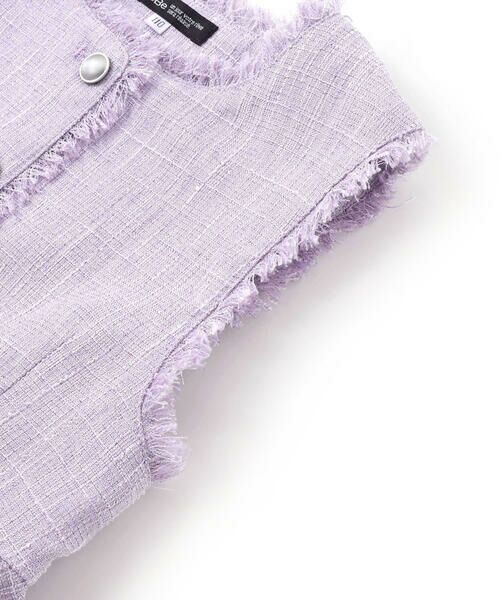 BeBe / べべ ベスト | 【お揃い】ツイード調フリンジボタンジレ(110~150cm) | 詳細9