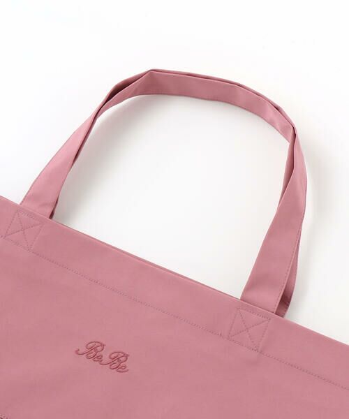 BeBe / べべ トートバッグ | 花柄切り替えフリルレッスンバッグ | 詳細3