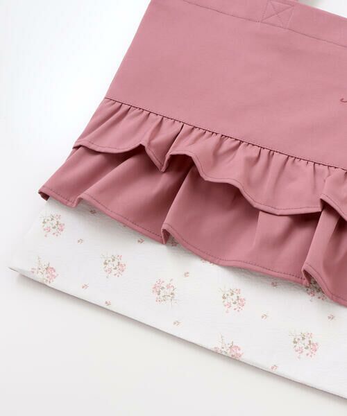 BeBe / べべ トートバッグ | 花柄切り替えフリルレッスンバッグ | 詳細5