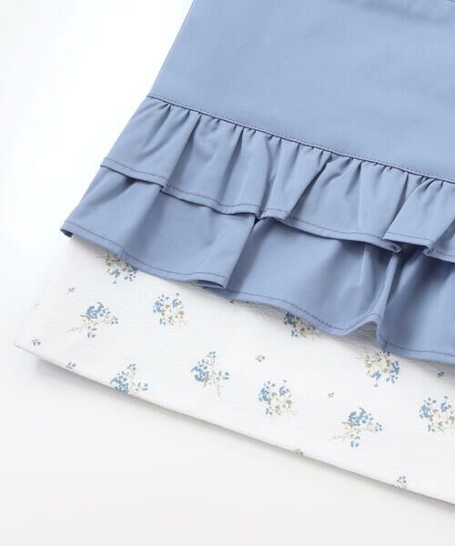 BeBe / べべ トートバッグ | 花柄切り替えフリルレッスンバッグ | 詳細9