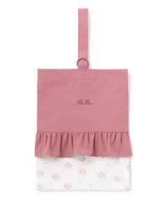 BeBe / べべ トートバッグ | 花柄切り替えフリルシューズバッグ
