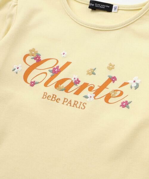 BeBe / べべ Tシャツ | フラワーロゴ刺しゅうスカラップスムース長袖Tシャツ(90~150cm) | 詳細5