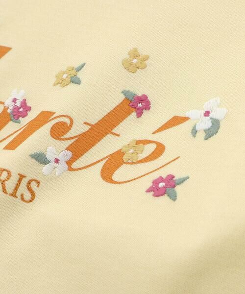 BeBe / べべ Tシャツ | フラワーロゴ刺しゅうスカラップスムース長袖Tシャツ(90~150cm) | 詳細7