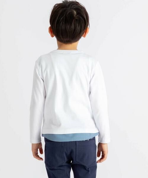 BeBe / べべ Tシャツ | エッフェル塔プリントレイヤード風スムース長袖Tシャツ(90~150cm) | 詳細3