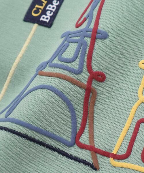 BeBe / べべ Tシャツ | エッフェル塔プリントレイヤード風スムース長袖Tシャツ(90~150cm) | 詳細10