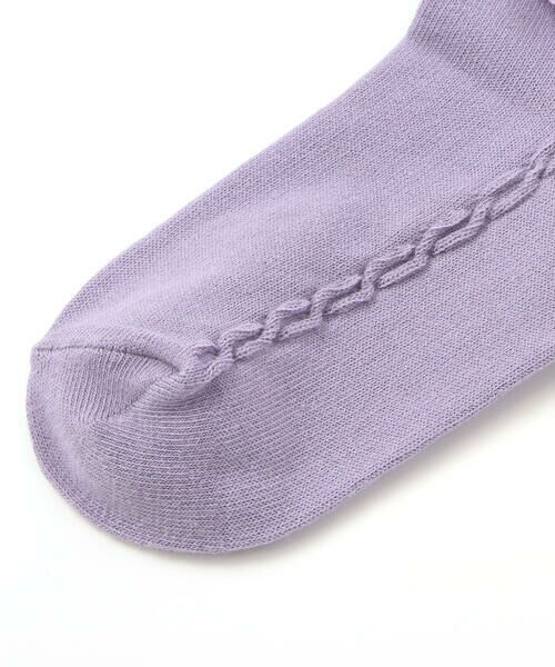 BeBe / べべ ソックス | リボンモチーフケーブルラインクルーソックス(11~24cm) | 詳細5