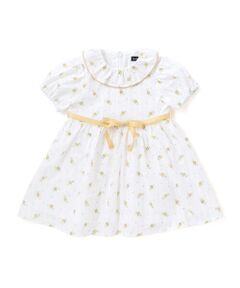 BeBe / べべ ミニ丈・ひざ丈ワンピース | 【お揃い】花柄フリルカラーパフスリーブワンピース(80~100cm)