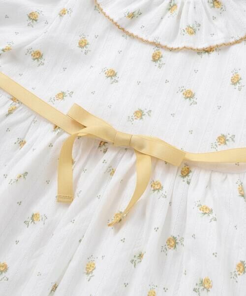 BeBe / べべ ミニ丈・ひざ丈ワンピース | 【お揃い】花柄フリルカラーパフスリーブワンピース(80~100cm) | 詳細10