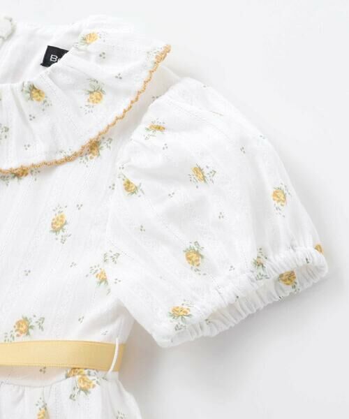 BeBe / べべ ミニ丈・ひざ丈ワンピース | 【お揃い】花柄フリルカラーパフスリーブワンピース(80~100cm) | 詳細13