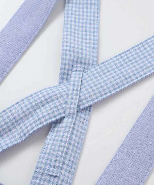 BeBe / べべ ミニ・ひざ丈スカート | 針抜き丸襟長袖ブラウス+サスペンダースカートセット(80~100cm) | 詳細12