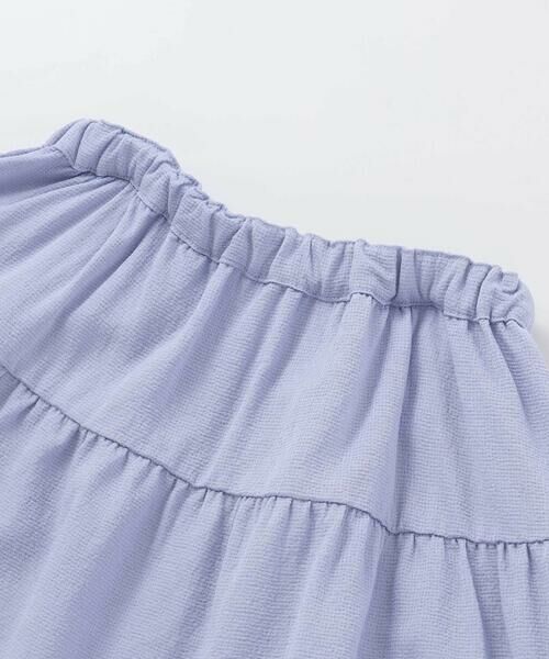 BeBe / べべ ミニ・ひざ丈スカート | 針抜き丸襟長袖ブラウス+サスペンダースカートセット(80~100cm) | 詳細14