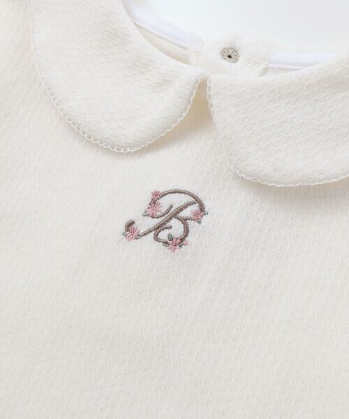 BeBe / べべ ミニ・ひざ丈スカート | 針抜き丸襟長袖ブラウス+サスペンダースカートセット(80~100cm) | 詳細21