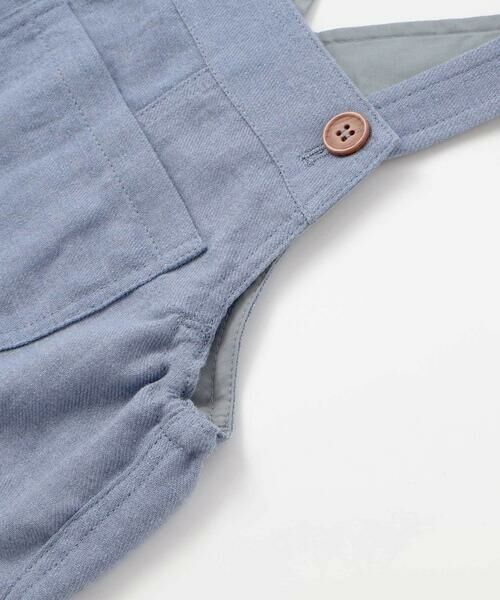 BeBe / べべ サロペット・オールインワン | スラブ天竺肘パッチ長袖Tシャツ+オーバーオールセット(80~90cm) | 詳細7