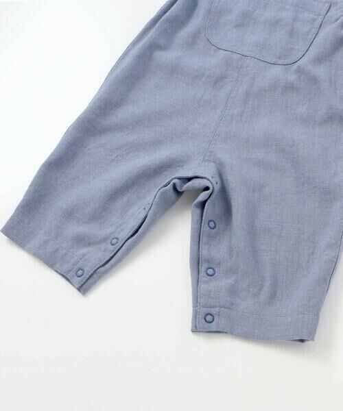 BeBe / べべ サロペット・オールインワン | スラブ天竺肘パッチ長袖Tシャツ+オーバーオールセット(80~90cm) | 詳細8