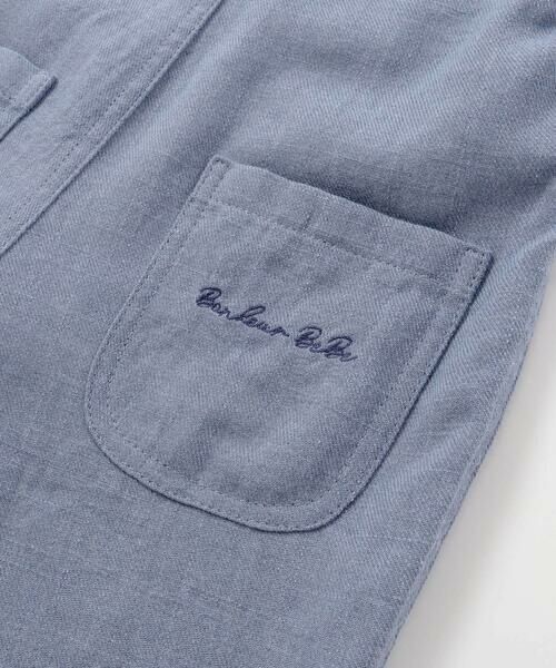 BeBe / べべ サロペット・オールインワン | スラブ天竺肘パッチ長袖Tシャツ+オーバーオールセット(80~90cm) | 詳細10