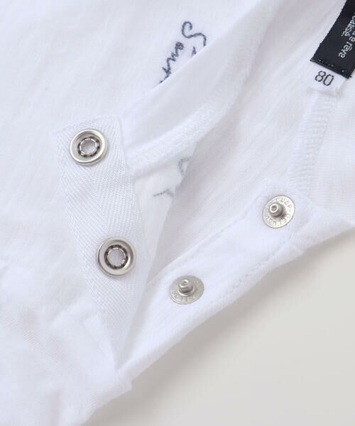 BeBe / べべ サロペット・オールインワン | スラブ天竺肘パッチ長袖Tシャツ+オーバーオールセット(80~90cm) | 詳細12