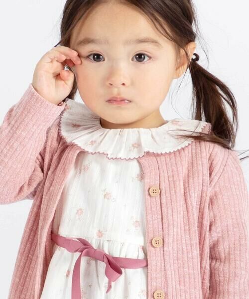 BeBe / べべ カーディガン・ボレロ | メランジテレコ長袖カーディガン(80~100cm) | 詳細2