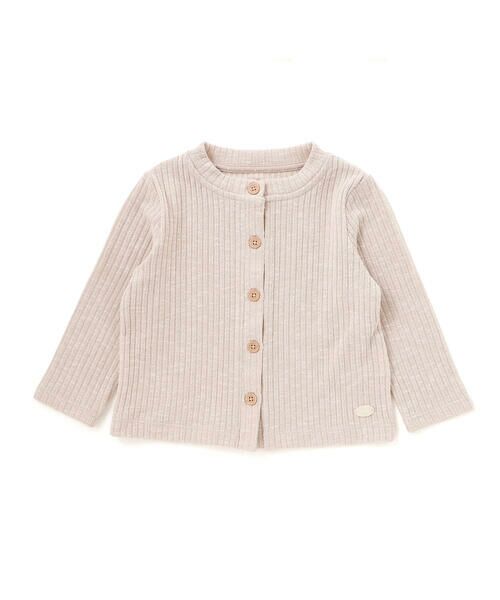 BeBe / べべ カーディガン・ボレロ | メランジテレコ長袖カーディガン(80~100cm)（ベージュ）