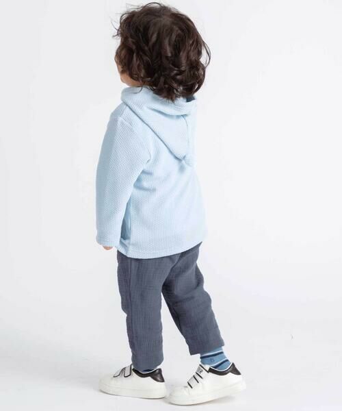 BeBe / べべ カーディガン・ボレロ | メランジワッフルポンポンフード付き長袖カーディガン(80~100cm) | 詳細2