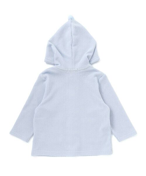 BeBe / べべ カーディガン・ボレロ | メランジワッフルポンポンフード付き長袖カーディガン(80~100cm) | 詳細6