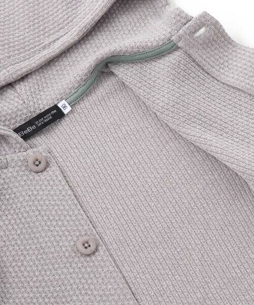 BeBe / べべ カーディガン・ボレロ | メランジワッフルポンポンフード付き長袖カーディガン(80~100cm) | 詳細14
