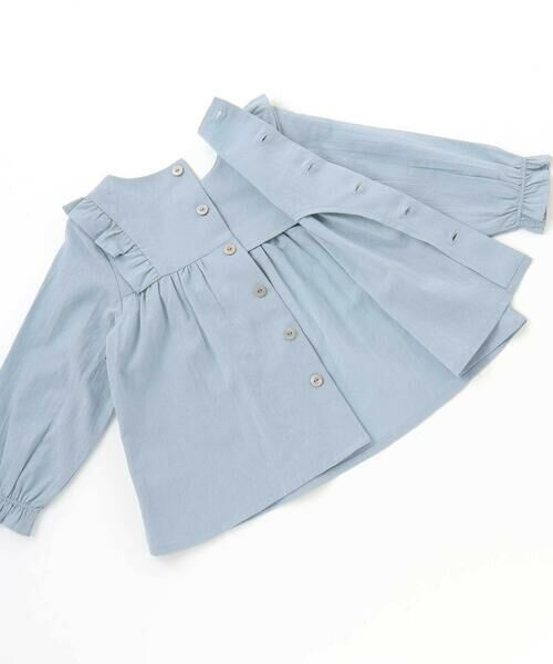 BeBe / べべ シャツ・ブラウス | スクエアフリルお花刺しゅう長袖フレアブラウス(80~100cm) | 詳細6