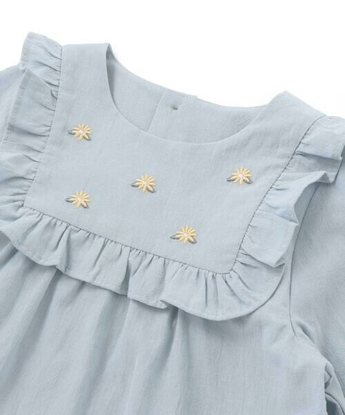 BeBe / べべ シャツ・ブラウス | スクエアフリルお花刺しゅう長袖フレアブラウス(80~100cm) | 詳細3