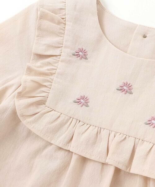 BeBe / べべ シャツ・ブラウス | スクエアフリルお花刺しゅう長袖フレアブラウス(80~100cm) | 詳細13