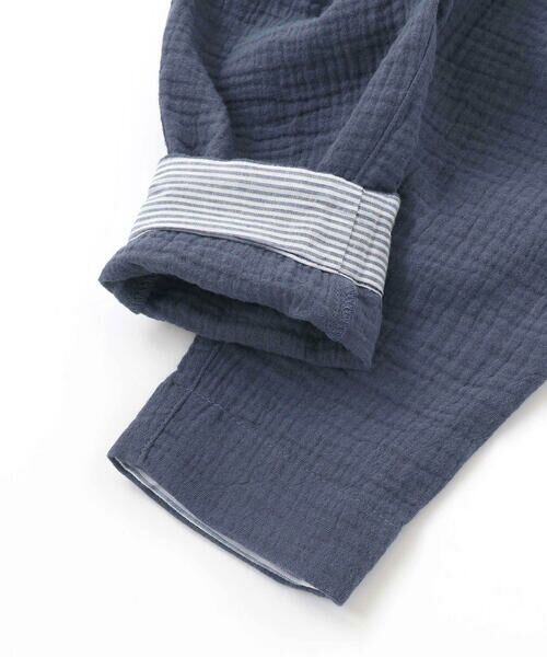 BeBe / べべ チノ・ワークパンツ | コットンガーゼ裾ボーダーロングパンツ(80~100cm) | 詳細5