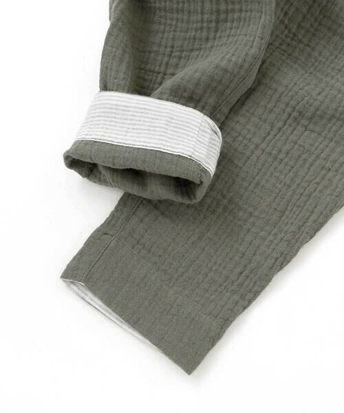 BeBe / べべ チノ・ワークパンツ | コットンガーゼ裾ボーダーロングパンツ(80~100cm) | 詳細10