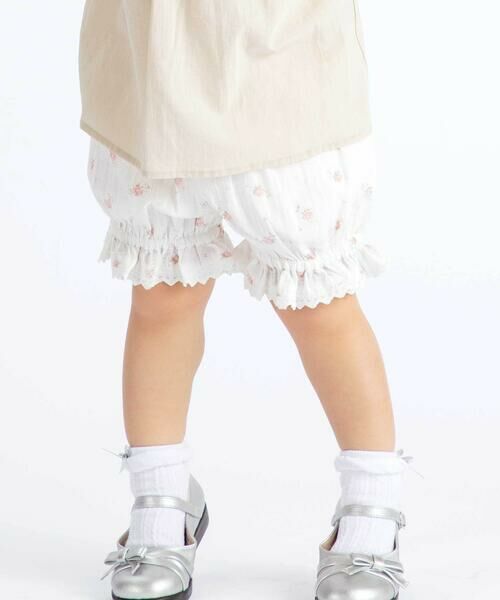 BeBe / べべ ベビー・キッズウエア | 【お揃い】花柄裾レースフリルブルマ(80~90cm) | 詳細2