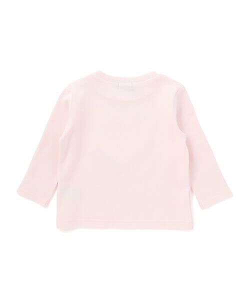 BeBe / べべ Tシャツ | ハートレースモチーフ針抜き長袖Tシャツ(80~100cm) | 詳細2