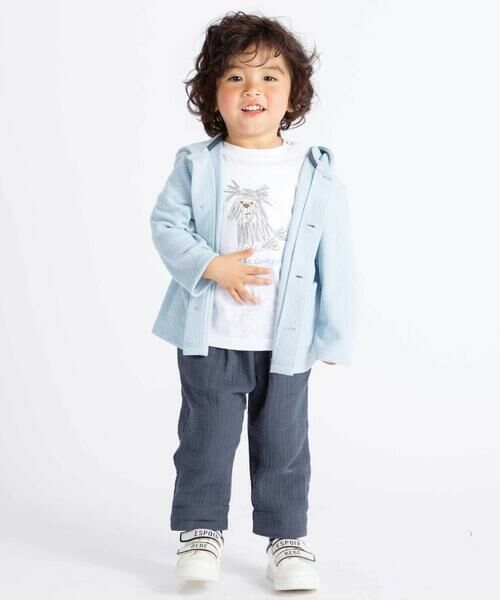 BeBe / べべ Tシャツ | スラブ天竺DOGプリント長袖Tシャツ(80~100cm) | 詳細3