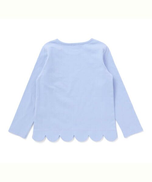 BeBe / べべ Tシャツ | 【抗菌防臭・UVカット】裾スカラップくま刺しゅう天竺長袖Tシャツ(90~130cm) | 詳細2