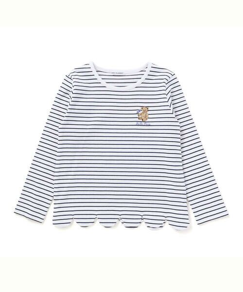 BeBe / べべ Tシャツ | 【抗菌防臭・UVカット】裾スカラップくま刺しゅう天竺長袖Tシャツ(90~130cm) | 詳細17